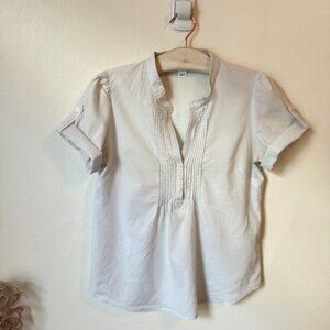 H&M light blue and white striped top